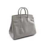 Hermès Rare Collectible 2023 Shadow Birkin 25 Grey Swift Silver Hardware