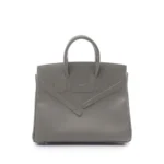 Hermès Rare Collectible 2023 Shadow Birkin 25 Grey Swift Silver Hardware