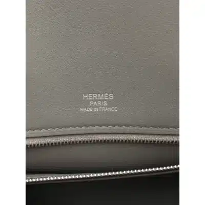 Hermès Rare Collectible 2023 Shadow Birkin 25 Grey Swift Silver Hardware