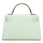 Hermès 2023 Mini Kelly II Vert Fizz Chevre Palladium Hardware Lushentic replica handbags