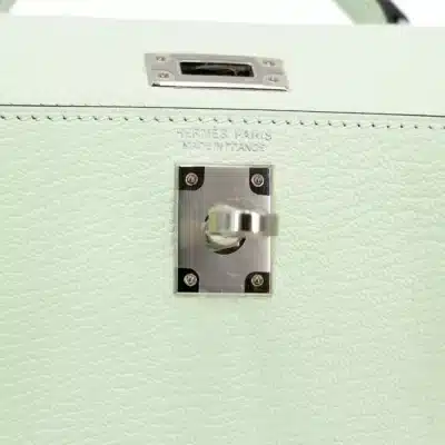 Hermès 2023 Mini Kelly II Vert Fizz Chevre logo2