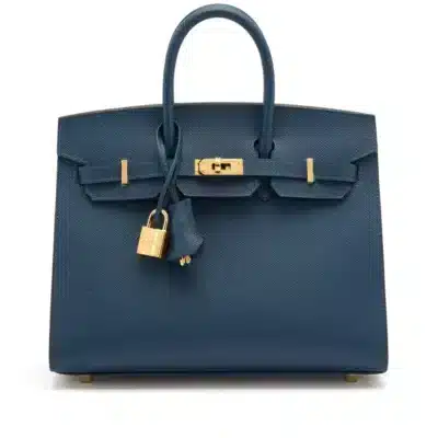 Hermès 2024 Birkin 25 Bleu de Prusse Epsom Gold Hardware