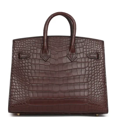 Hermès Birkin 20 Sellier Havane Matte Alligator Gold Hardware Best Lushentic Bags