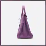 Hermès Kelly 35 Sellier Violet Shiny Porosus Crocodile Palladium Hardware Lushentic replica handbags