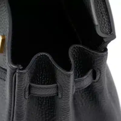 Hermès Birkin 25 Black Togo Gold Detail2