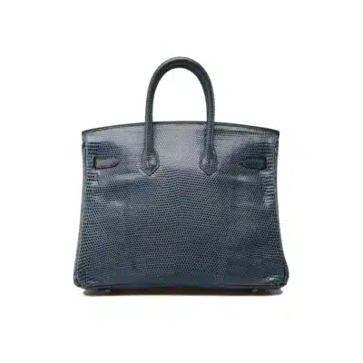 Hermès Birkin 25 Bleu Niloticus Lizard Palladium Hardware