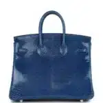 Hermès Birkin 25 Bleu Saphir Lizard Palladium Hardware