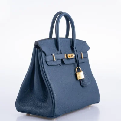 Hermès Birkin 25 Bleu de Prusse Togo Gold Hardware