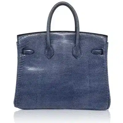 Hermès Birkin 25 Brighton Blue Niloticus Lizard Palladium Hardware replica handbags online