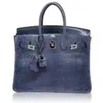 Hermès Birkin 25 Brighton Blue Niloticus Lizard Palladium Hardware replica handbags online