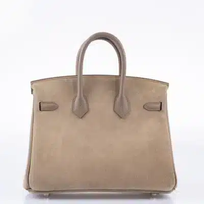 Hermès Limited Edition Birkin 25 Gris Caillou & Etoupe Swift Grizzly Palladium Hardware Affordable