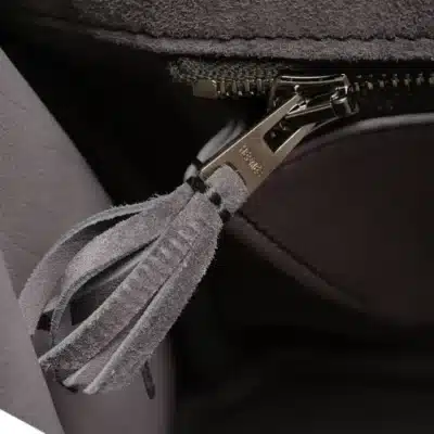 Hermès Birkin 25 Gris Fume Doblis Suede detail3