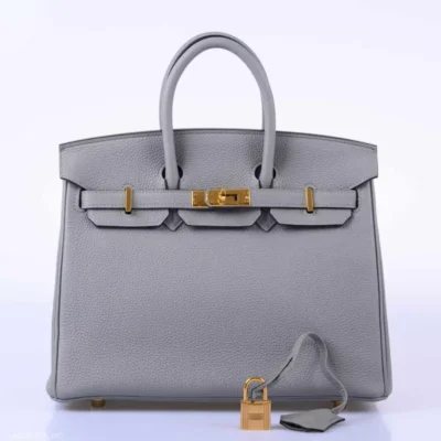 Hermès Birkin 25 Gris Mouette Togo Gold Hardware Luxury replica handbag