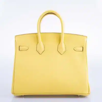 Hermès Birkin 25 Jaune Poussin Togo Palladium Hardware Lushentic inspired bags