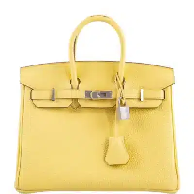 Hermès Birkin 25 Jaune Poussin Togo Palladium Hardware Lushentic inspired bags