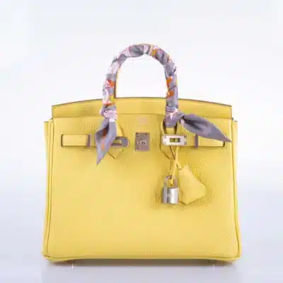 Hermès Birkin 25 Jaune Poussin Togo Palladium Hardware Lushentic inspired bags