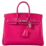 Hermès Birkin 25 Rose Tyrien Epsom Palladium Hardware High-quality Lushentic Grade