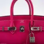 Hermès Birkin 25 Rose Tyrien Epsom Palladium Hardware High-quality Lushentic Grade