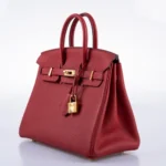 Hermès Birkin 25 Rouge Vif Togo Gold Hardware Quality Rep