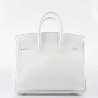 Hermès Birkin 25 White Epsom Palladium Hardware Luxury bag