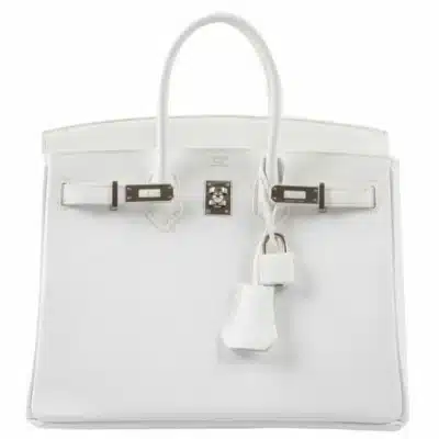 Hermès Birkin 25 White Epsom Palladium Hardware Luxury bag