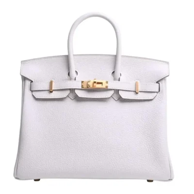 Hermès Birkin 25 White Togo Gold Hardware dupes bag