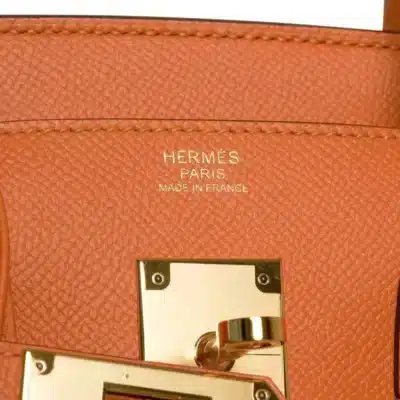 Hermès Birkin 30 Abricot Epsom logo1