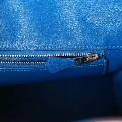 Hermès Birkin 30 Bleu Mykonos Matte Alligator Mississippiensis Palladium Hardware