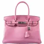 Hermès Birkin 30 Bubblegum Pink Swift Palladium Hardware Replica Designer Bags