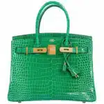 Hermès Birkin 30 Cactus Porosus Crocodile Gold Hardware