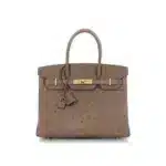 Hermès Birkin 30 Gris Asphalte Ostrich Gold Hardware