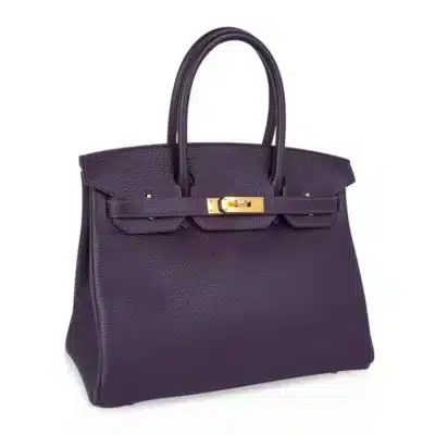 Hermès Birkin 30 Raisin Rich Original Color Togo Gold Hardware