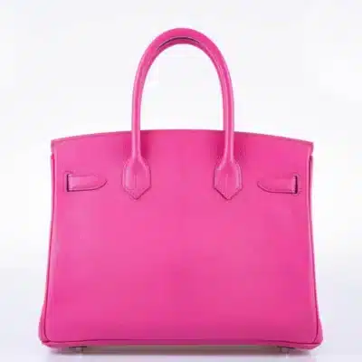 Hermès Birkin 30 Rose Tyrien Chevre Palladium Hardware Lushentic Bags