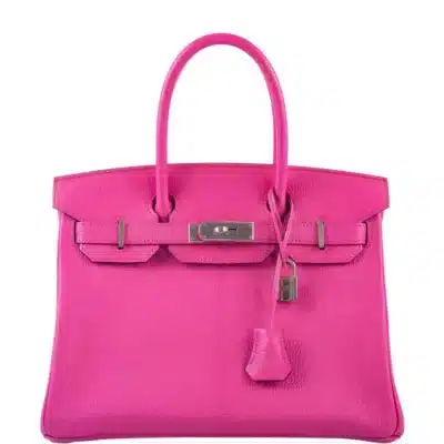 Hermès Birkin 30 Rose Tyrien Chevre Palladium Hardware Lushentic Bags