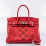 Hermès Birkin 30 Rouge de Coeur and Rouge H Swift & Epsom Palladium Hardware Fake luxury bags for sale