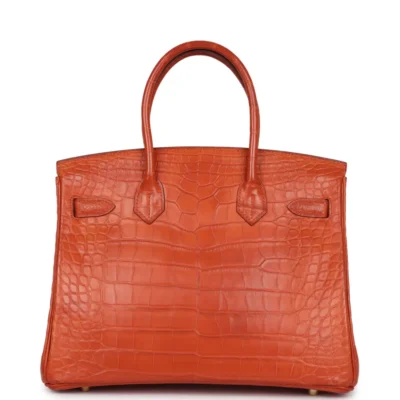 Hermès Birkin 30 Sanguine Matte Alligator Mississippiensis Gold Hardware