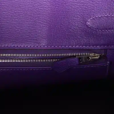 Hermès Birkin 30 Ultraviolet Shiny Niloticus Crocodile Palladium Hardware