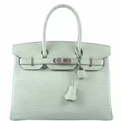 Hermès Birkin 30 Vert D'Eau Matte Alligator Mississippiensis Palladium Hardware