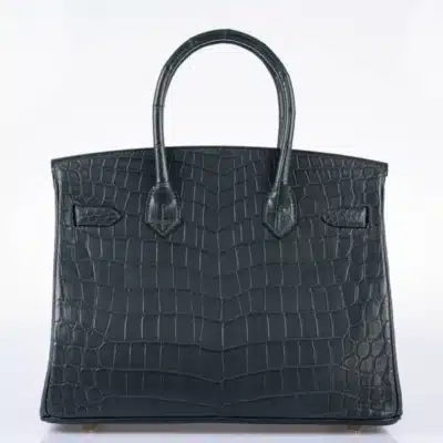 Hermès Birkin 30 Vert Foncé Matte Niloticus Crocodile Gold Hardware