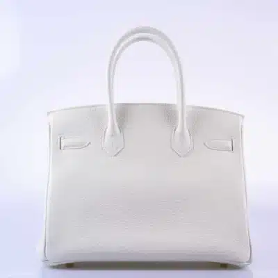 Hermès Birkin 30 White Clemence Gold Hardware Lushentic quality