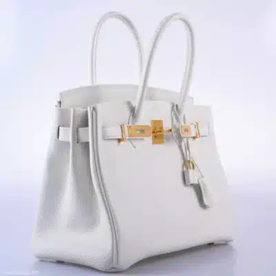 Hermès Birkin 30 White Clemence Gold Hardware Lushentic quality