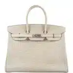 Hermès Birkin 35 Beton Matte Porosus Crocodile Palladium Hardware Replica luxury handbags