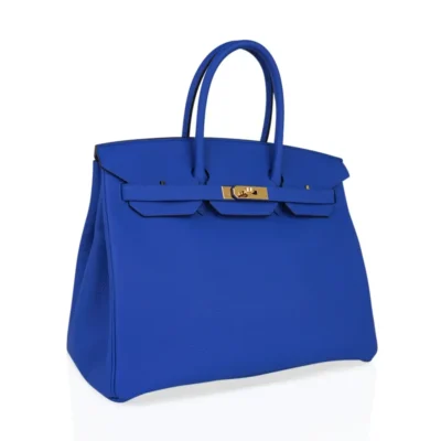 Hermès Birkin 35 Blue Zellige Togo Gold Hardware