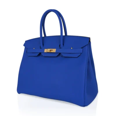 Hermès Birkin 35 Blue Zellige Togo Gold Hardware