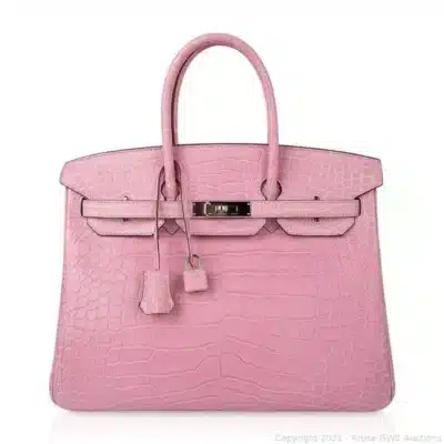 Hermès Birkin 35 Bubblegum 5P Pink Matte Alligator Mississippiensis Palladium Hardware