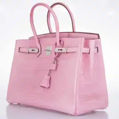 Hermès Birkin 35 Bubblegum 5P Pink Matte Alligator Mississippiensis Palladium Hardware