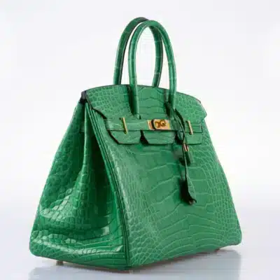 Hermès Birkin 35 Cactus Matte Alligator Mississippiensis Gold Hardware