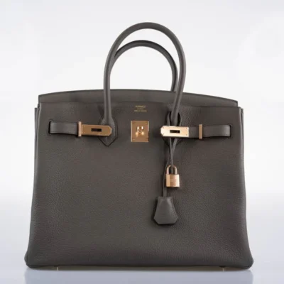 Hermès Birkin 35 Etain Togo Rose Gold Hardware