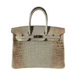 Hermès Birkin 35 Grey Himalayan Niloticus Crocodile Palladium Hardware High-quality replica