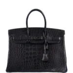 Hermès Birkin 35 So Black Matte Alligator Mississippiensis Black PVD Hardware